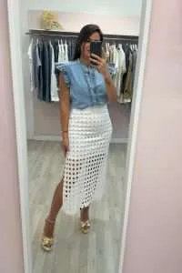 Falda Red Blanca