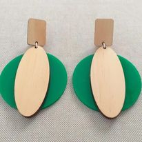 Pendiente forma de hoja