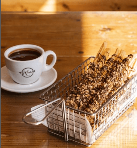 Churros rellenos de Nutella