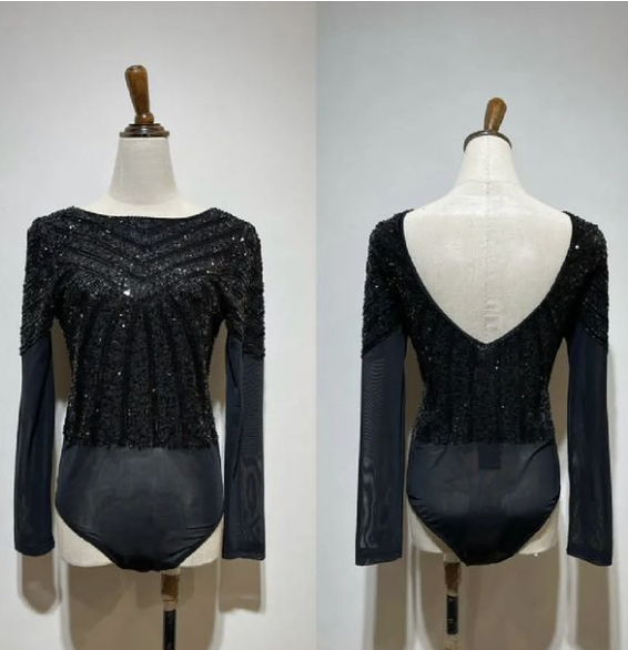 Body negro con brillo